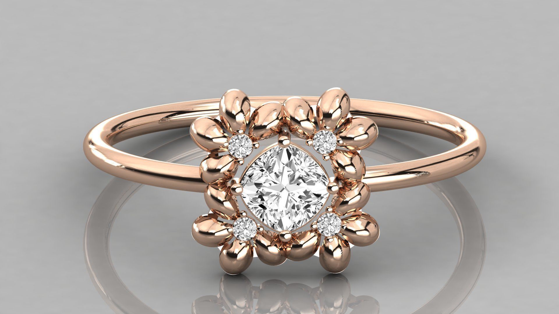 300 solitaire women ring 3dm 9 render stl detail bulk collection 3D print model_41