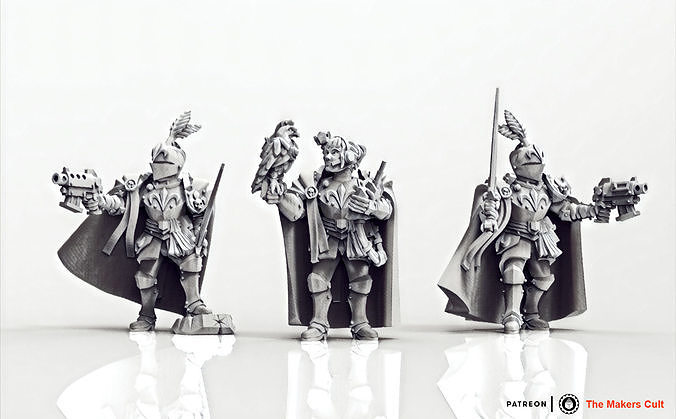 Feudal Guard Female Higher Officers female 3D print model