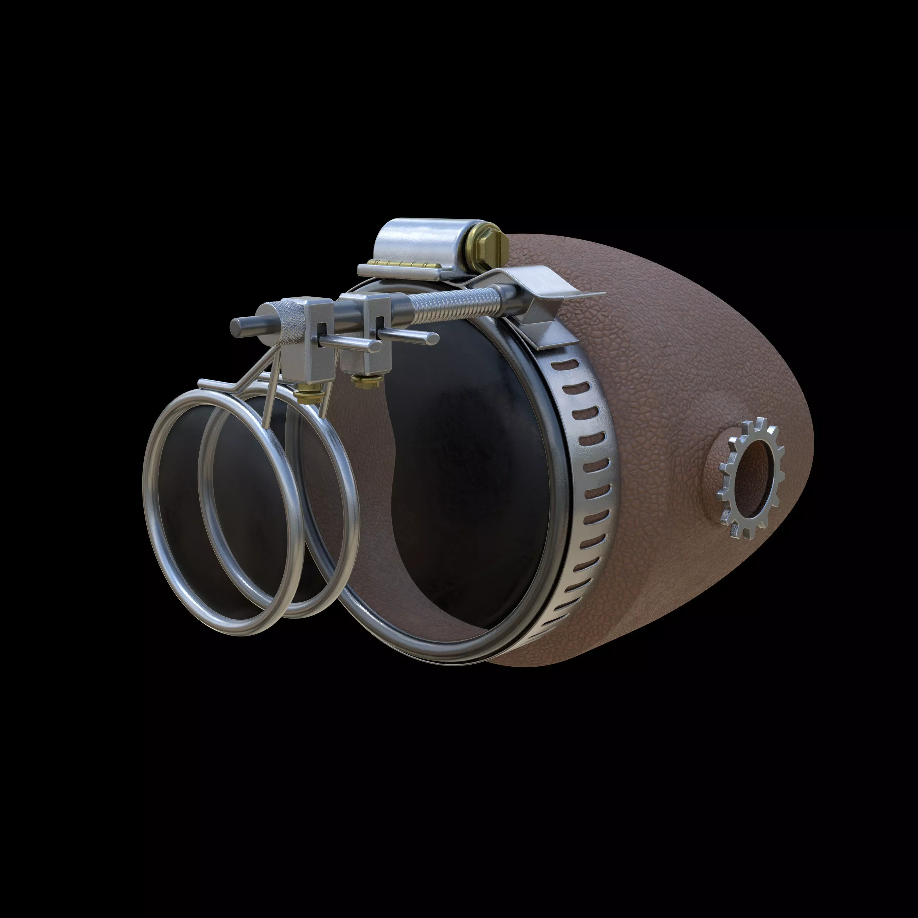 Stylized Single Eye Glasses 3D model_0