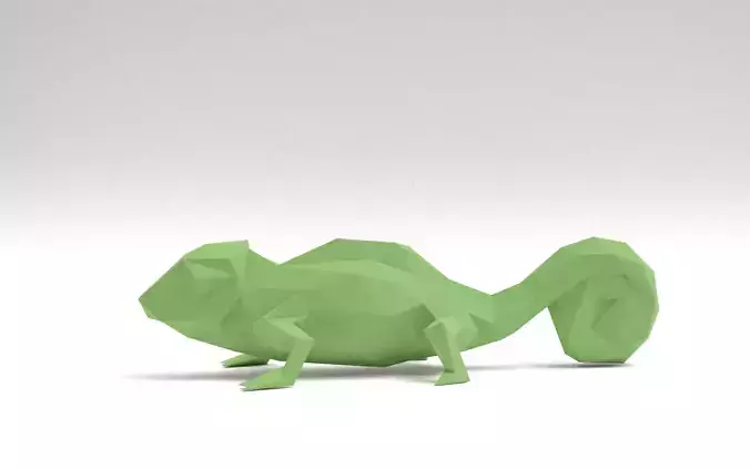 Chamaleon low poly chameleon