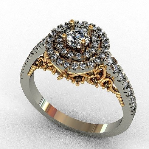 Diamond ring 3D print model
