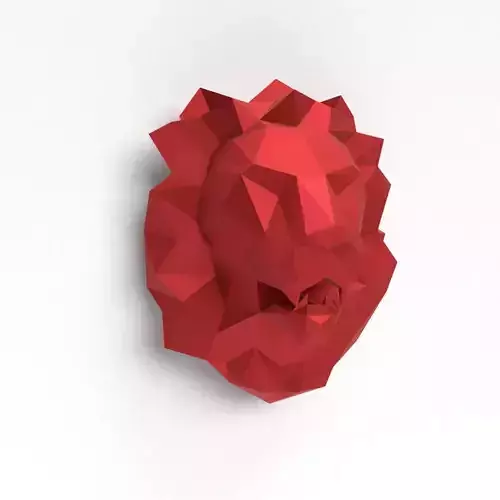 Lion head low poly