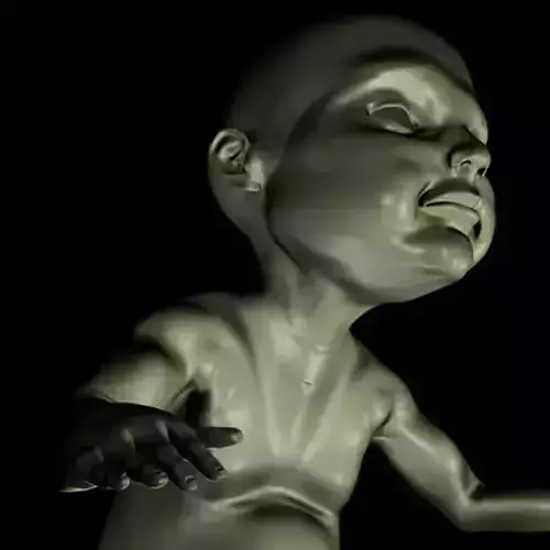 PRINT READY BABY SEATED 2 3D print model