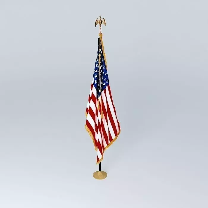AMERICAN FLAG 3D model_0