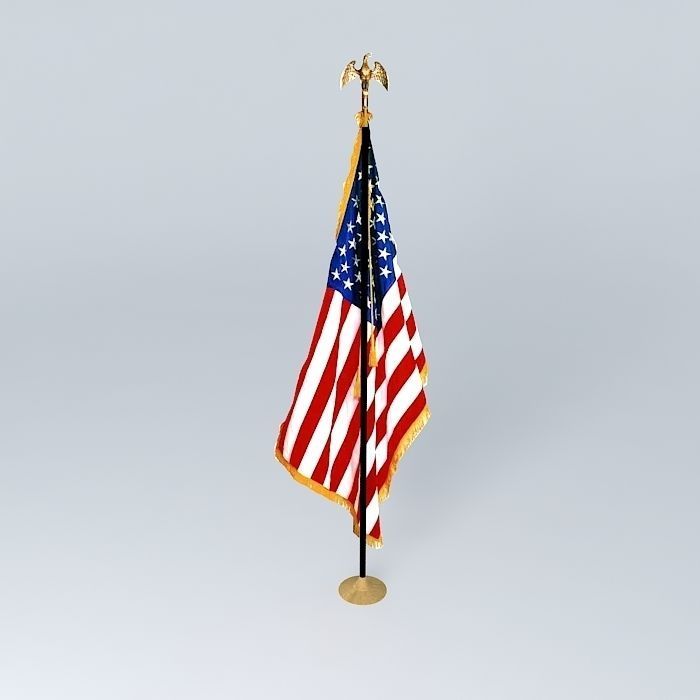 AMERICAN FLAG 3D model_1