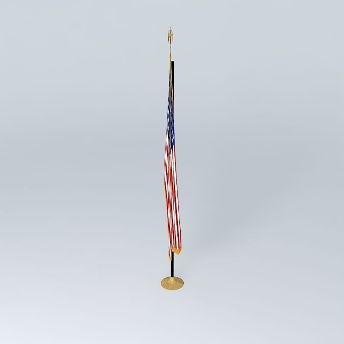 AMERICAN FLAG 3D model_2