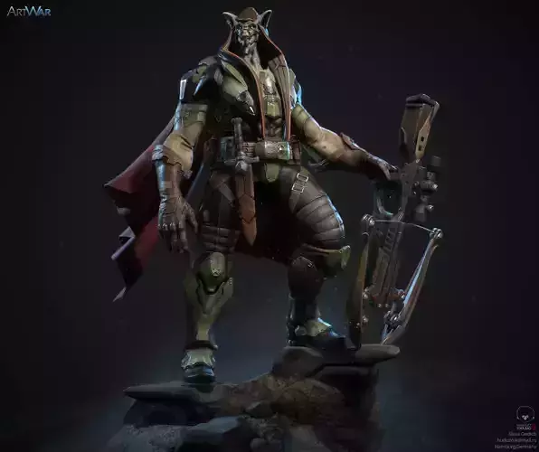 Sicarius character from game destiny Low-poly 3D model