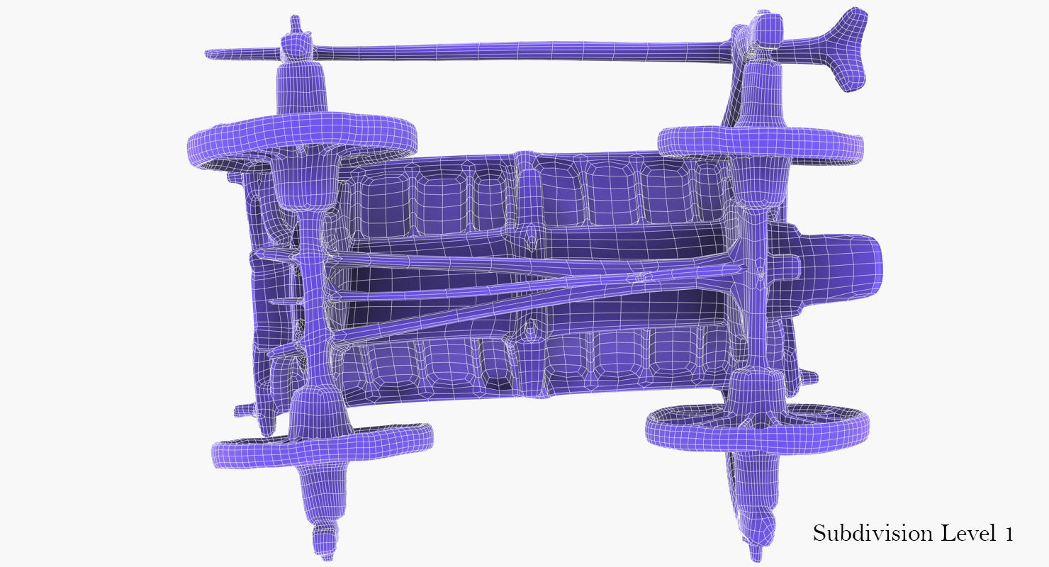 Old Wooden Cart Low-poly 3D model_33