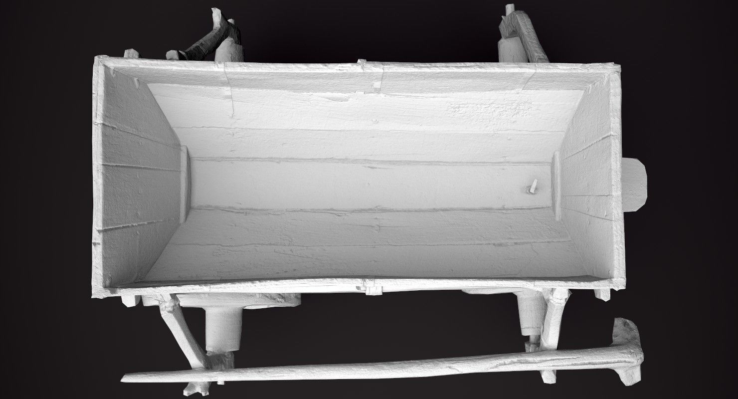 Old Wooden Cart Low-poly 3D model_16