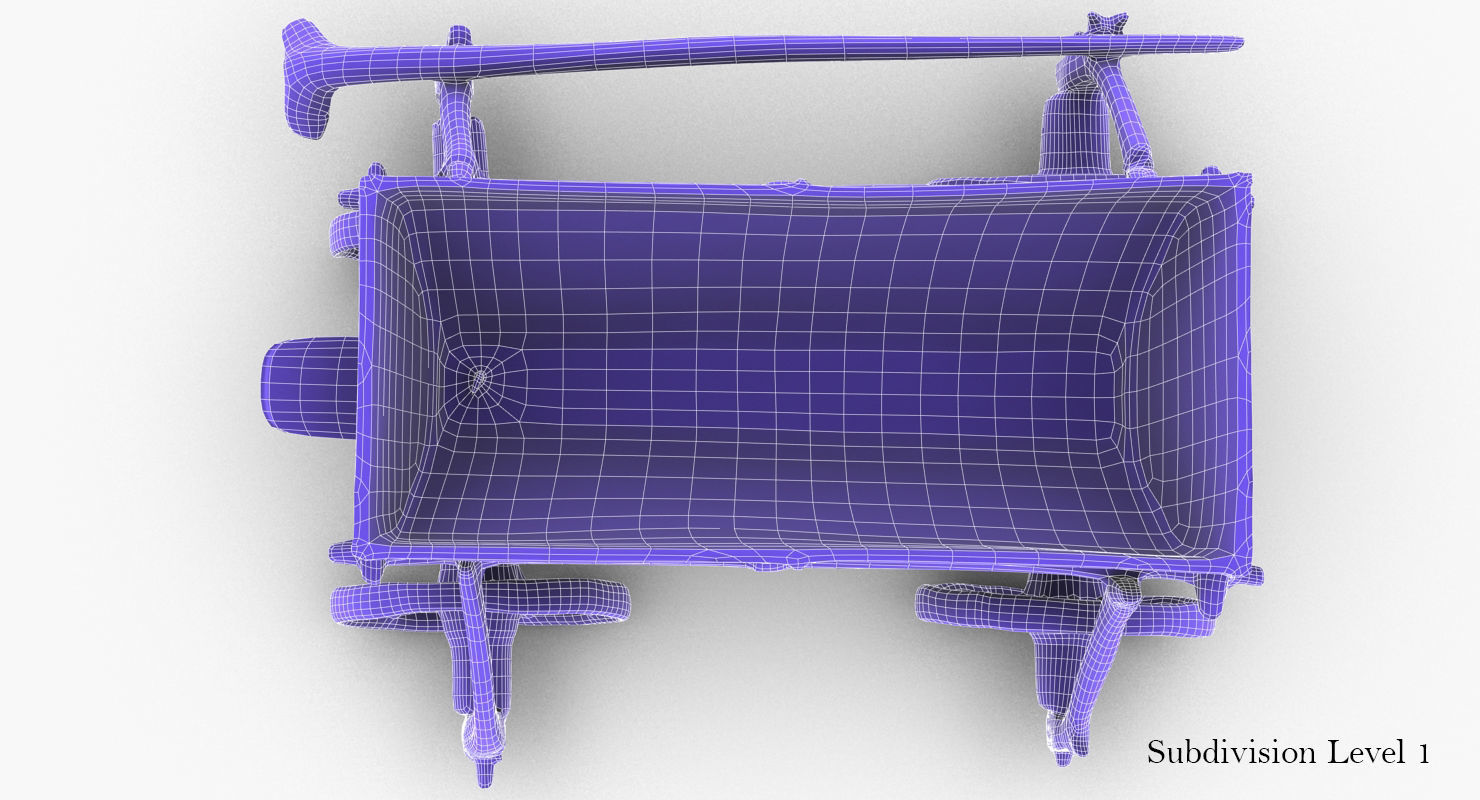 Old Wooden Cart Low-poly 3D model_31