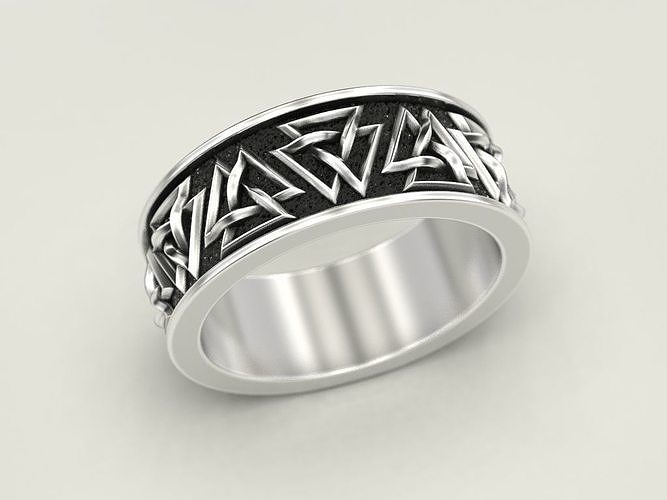 Triangles Ring 3D print model