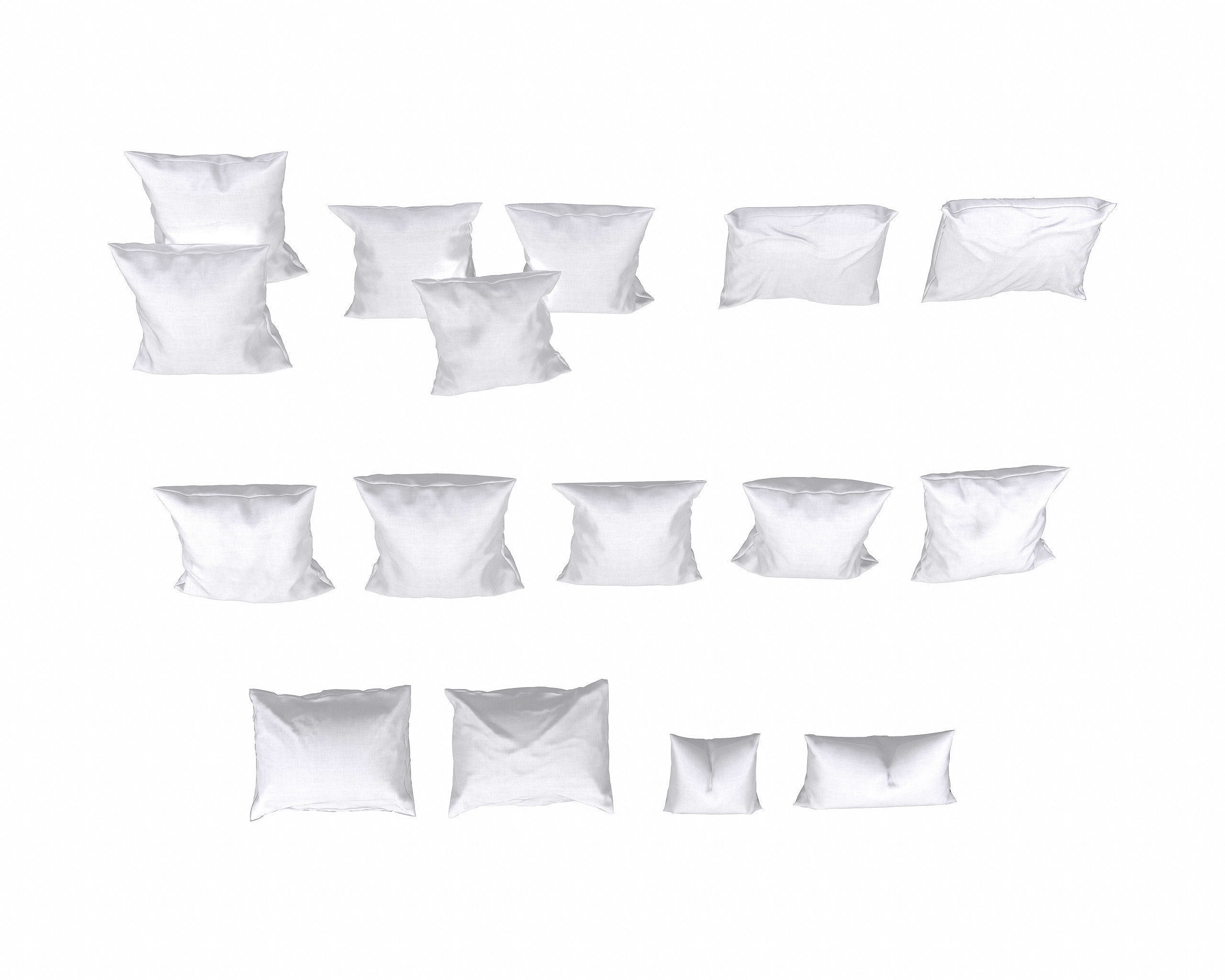 Solid Pillow SET 2 3D model_2