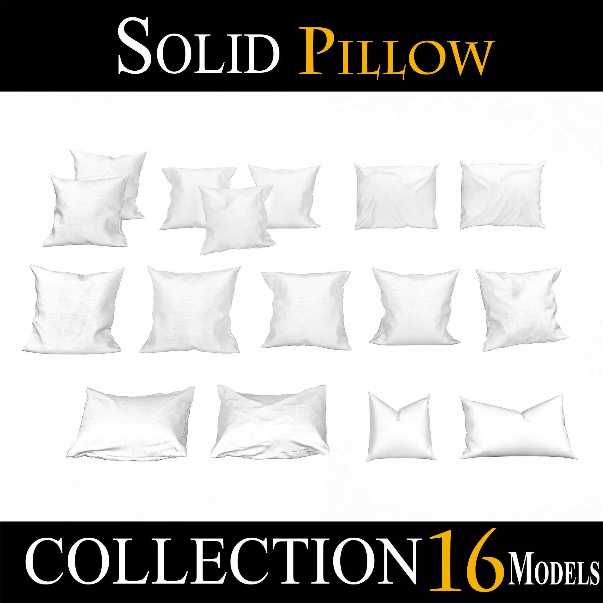 Solid Pillow SET 2 3D model_0