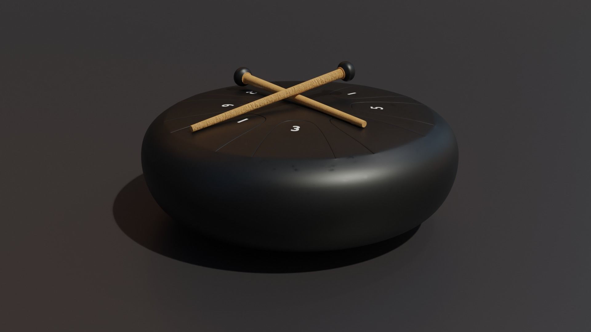 Steel Tongue Drum 3D model_2