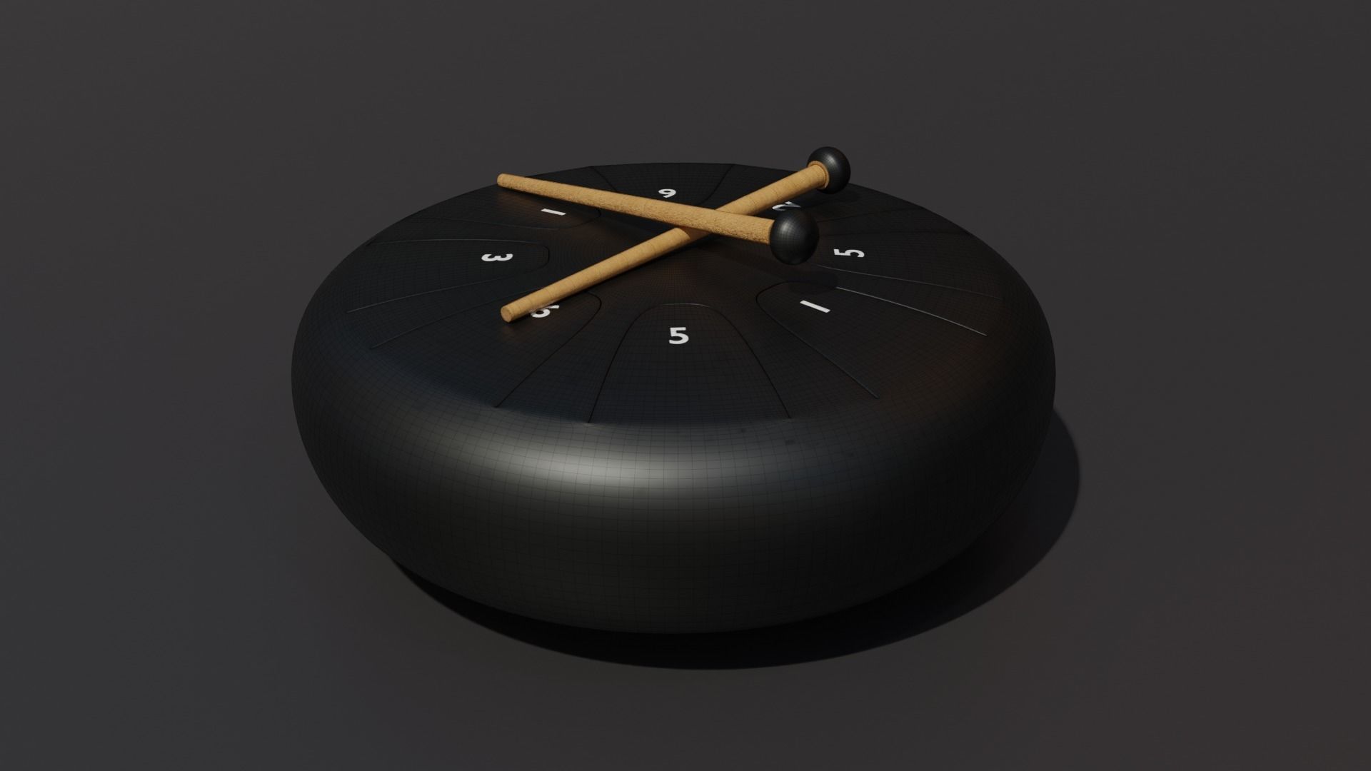 Steel Tongue Drum 3D model_15