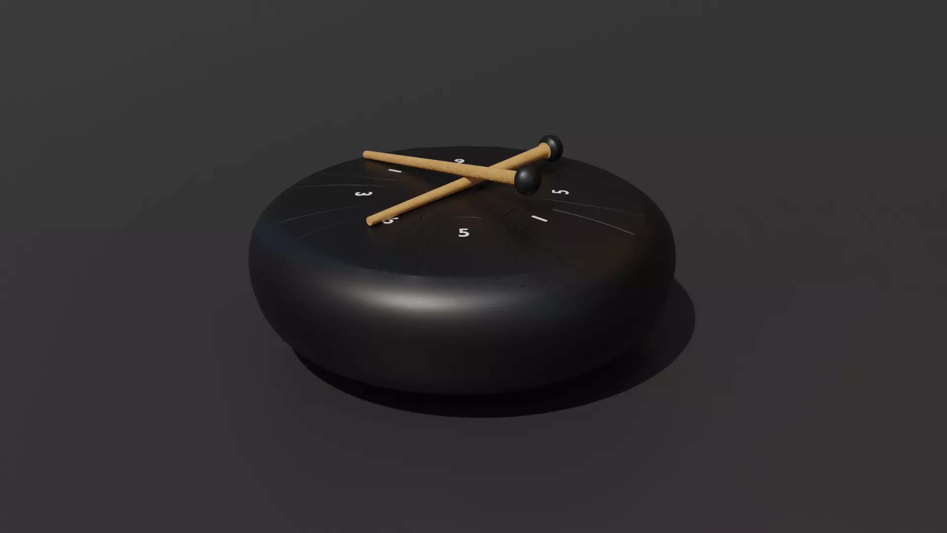 Steel Tongue Drum 3D model_0
