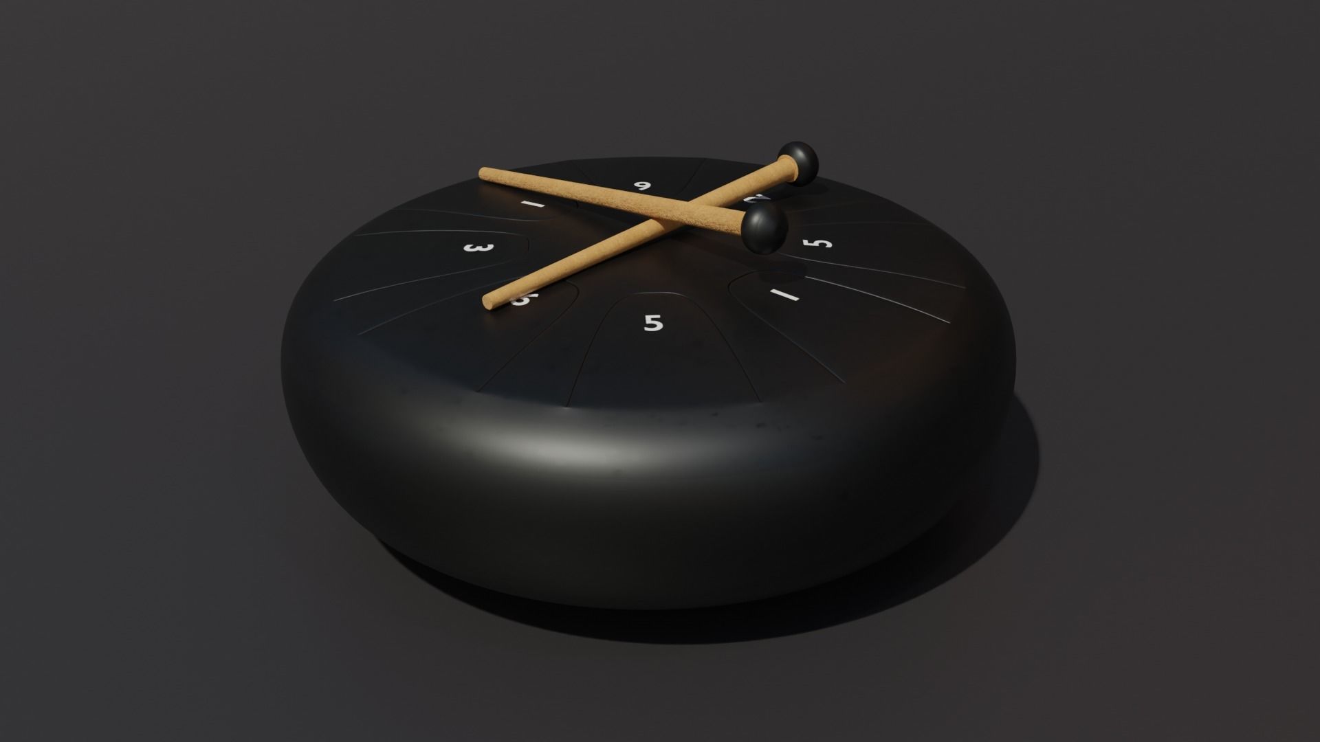 Steel Tongue Drum 3D model_7