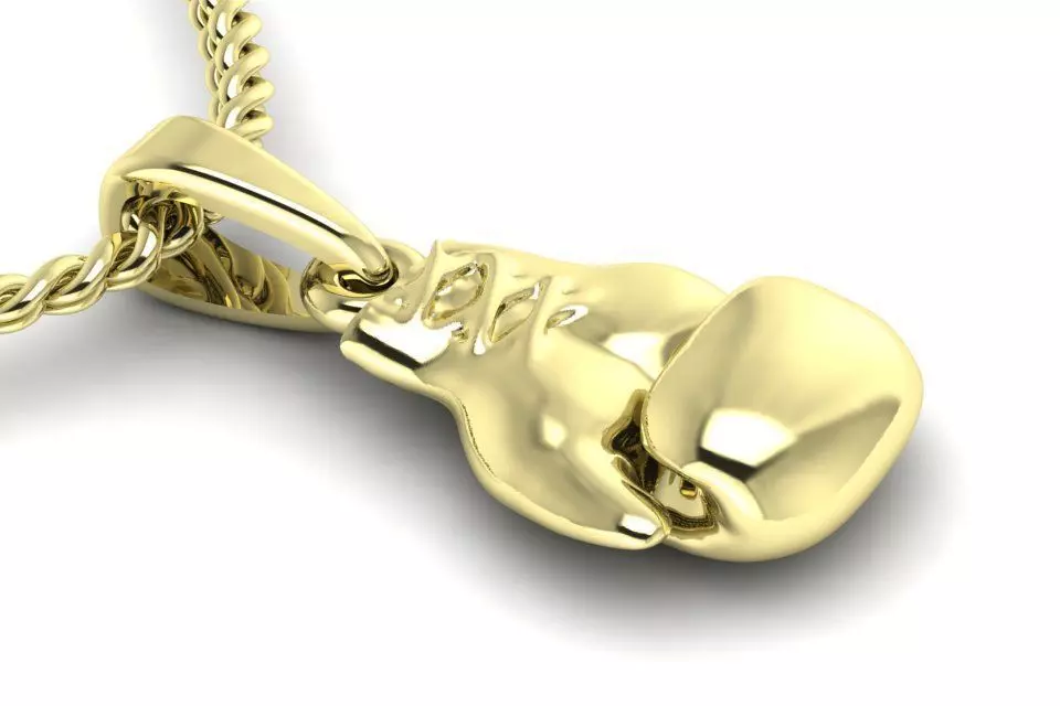 pendant boxing glove 3D print model_0