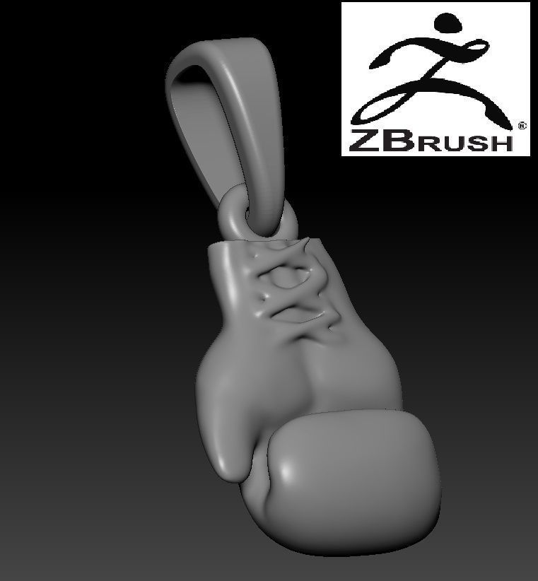 pendant boxing glove 3D print model_2