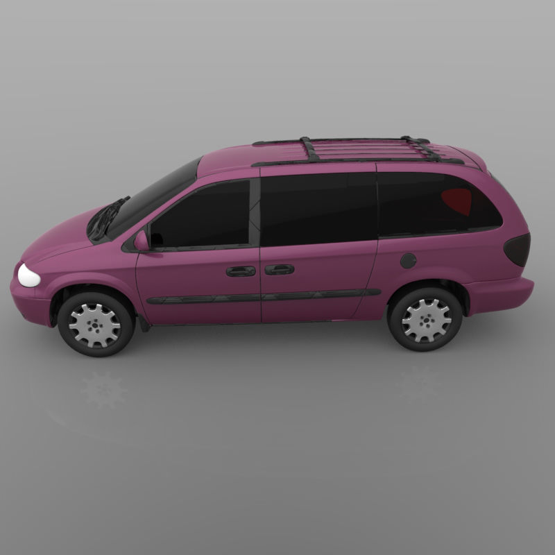 Chrysler Town Country LX Minivan 2002 3D model_5