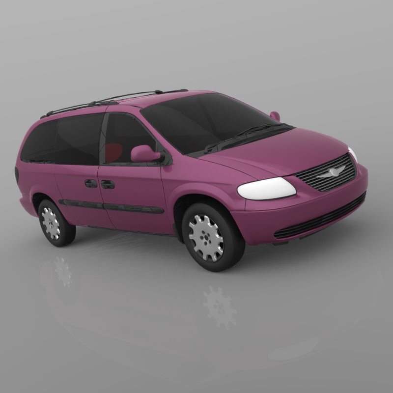 Chrysler Town Country LX Minivan 2002 3D model_3