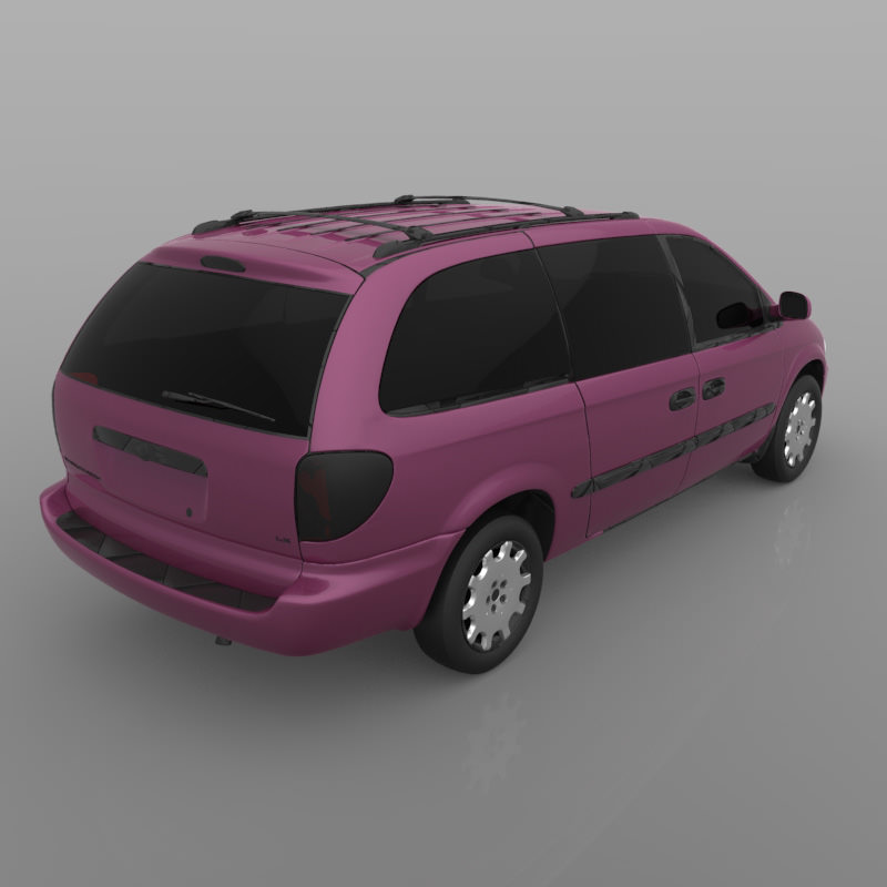 Chrysler Town Country LX Minivan 2002 3D model_8