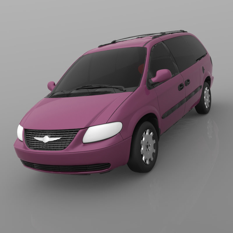 Chrysler Town Country LX Minivan 2002 3D model_7