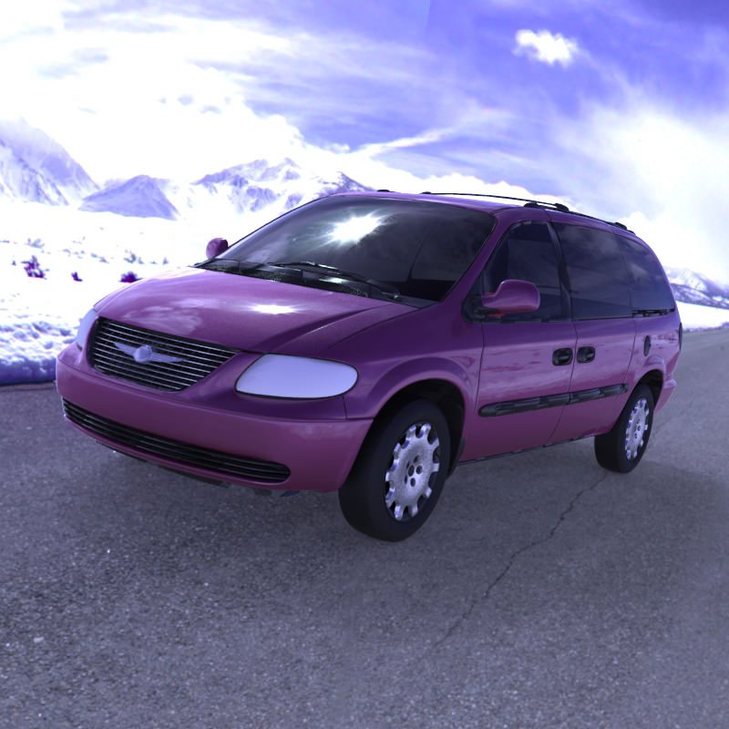 Chrysler Town Country LX Minivan 2002 3D model_1