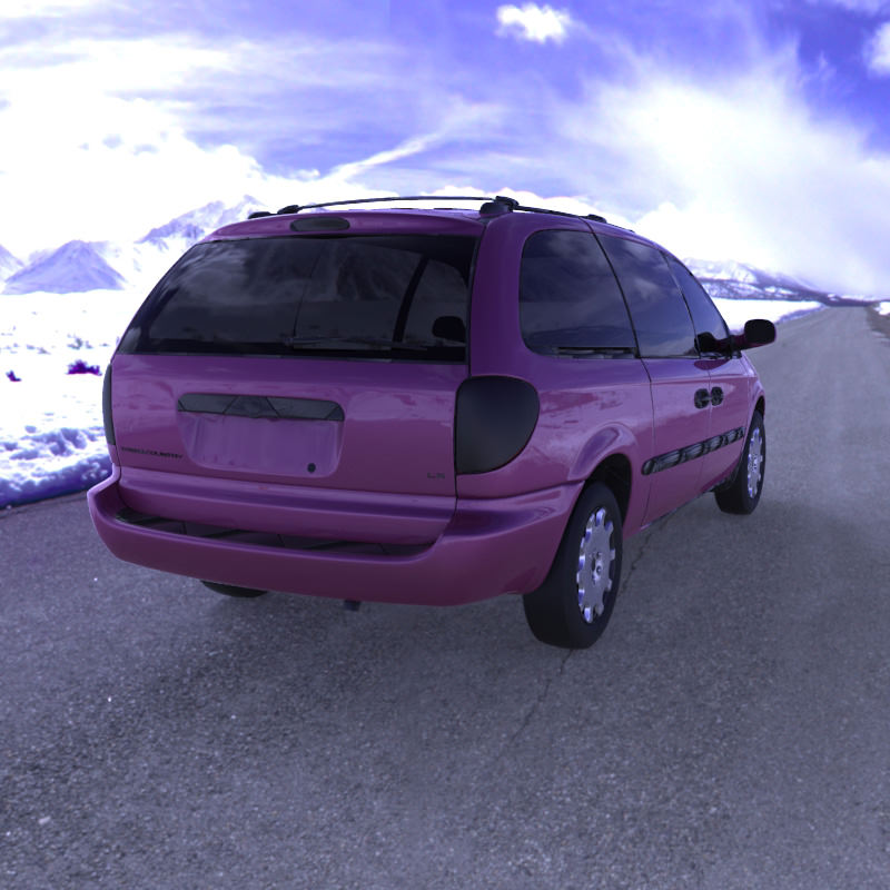 Chrysler Town Country LX Minivan 2002 3D model_2