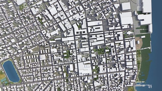 Charleston - 3D City Model Low-poly 3D model 7