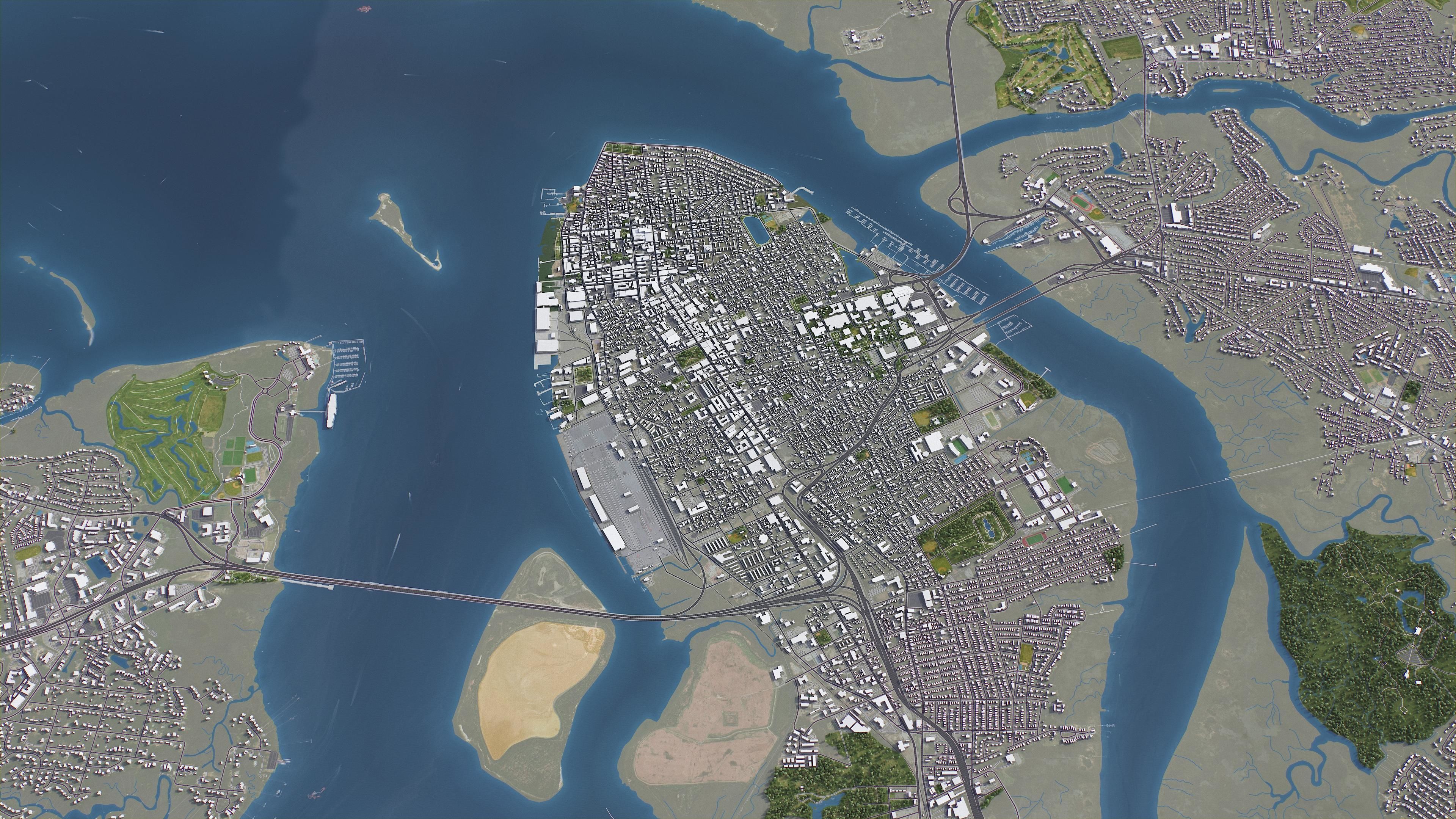 Charleston - 3D City Model Low-poly 3D model_14