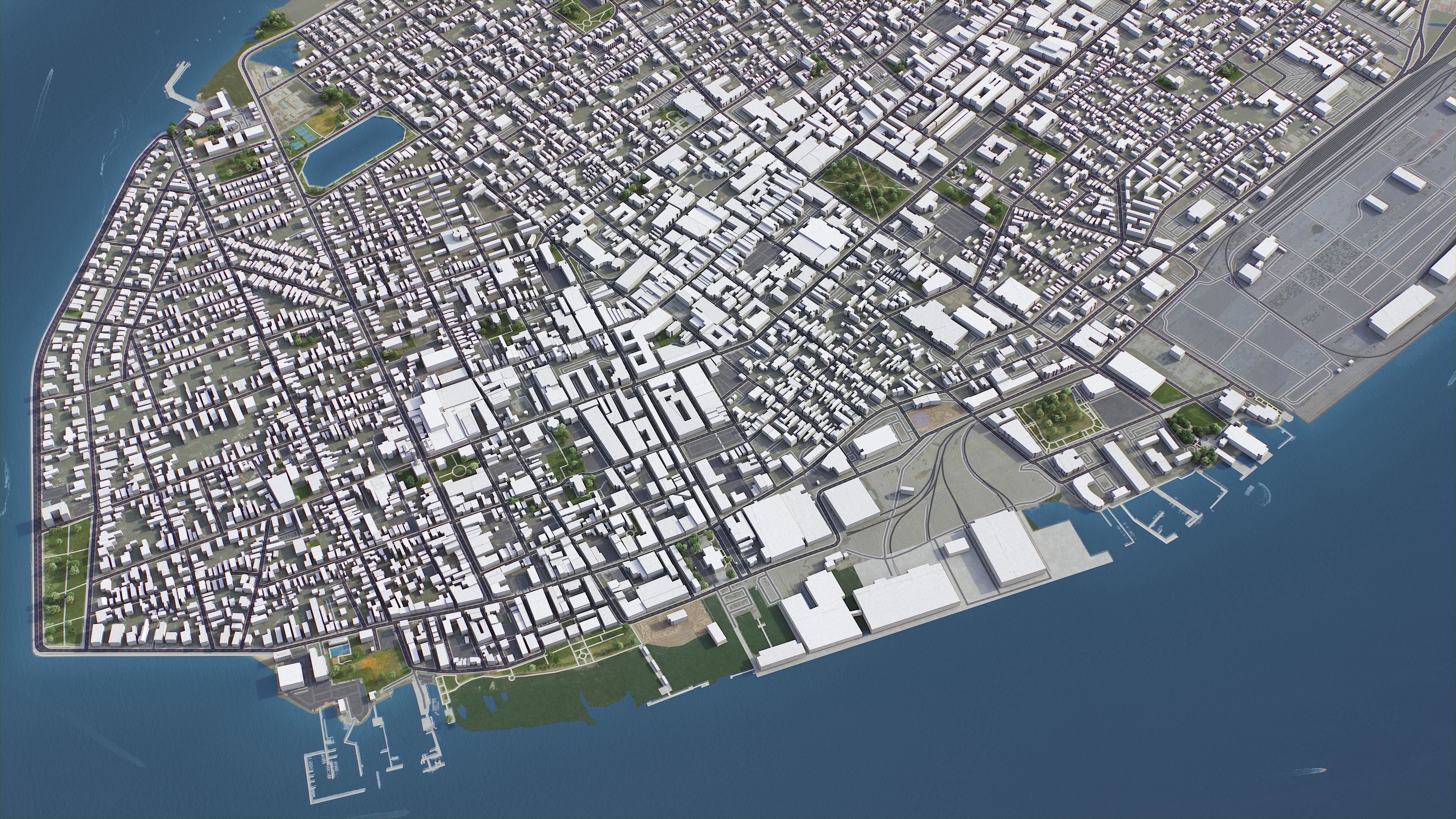 Charleston - 3D City Model Low-poly 3D model_5