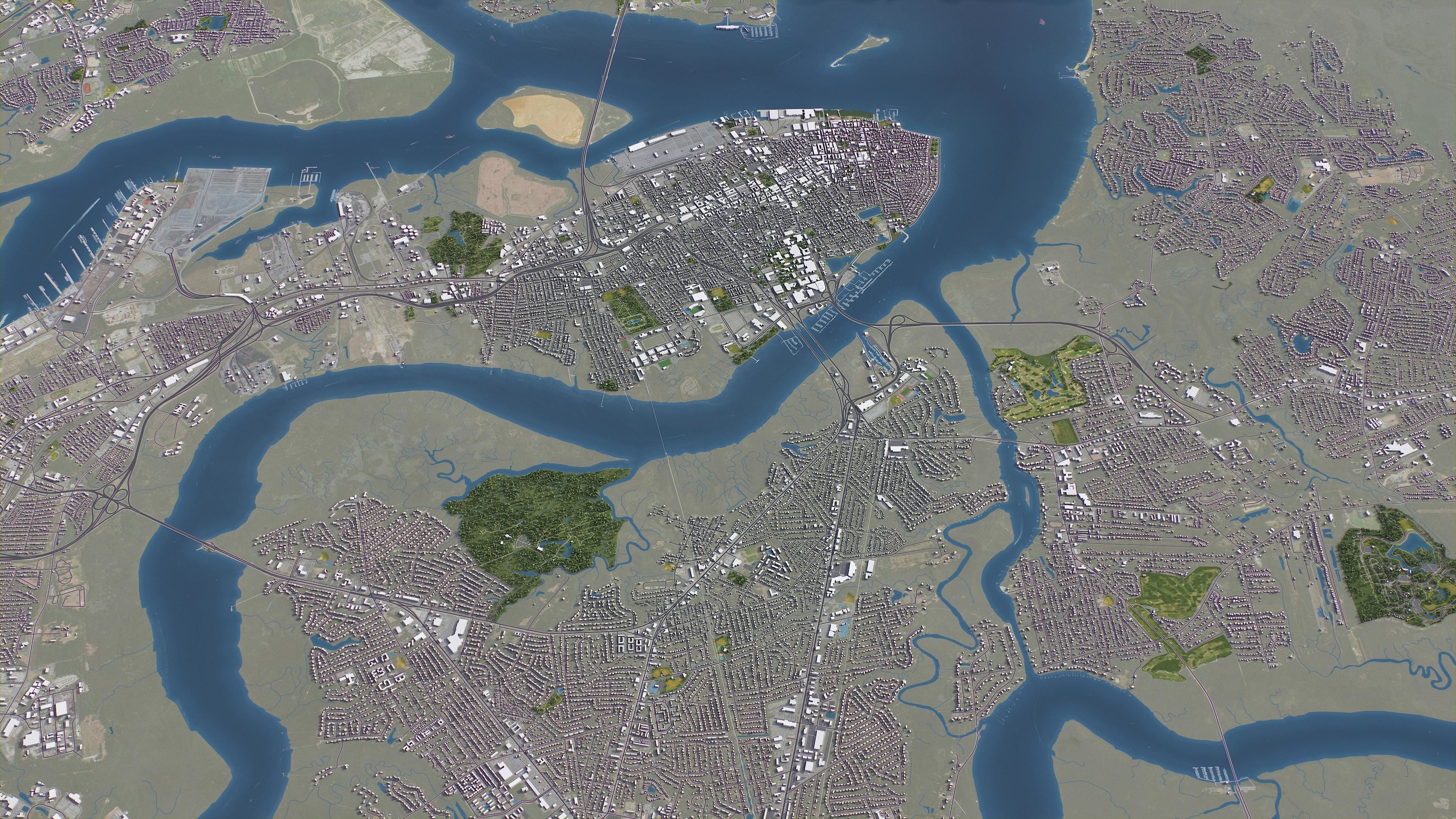 Charleston - 3D City Model Low-poly 3D model_17