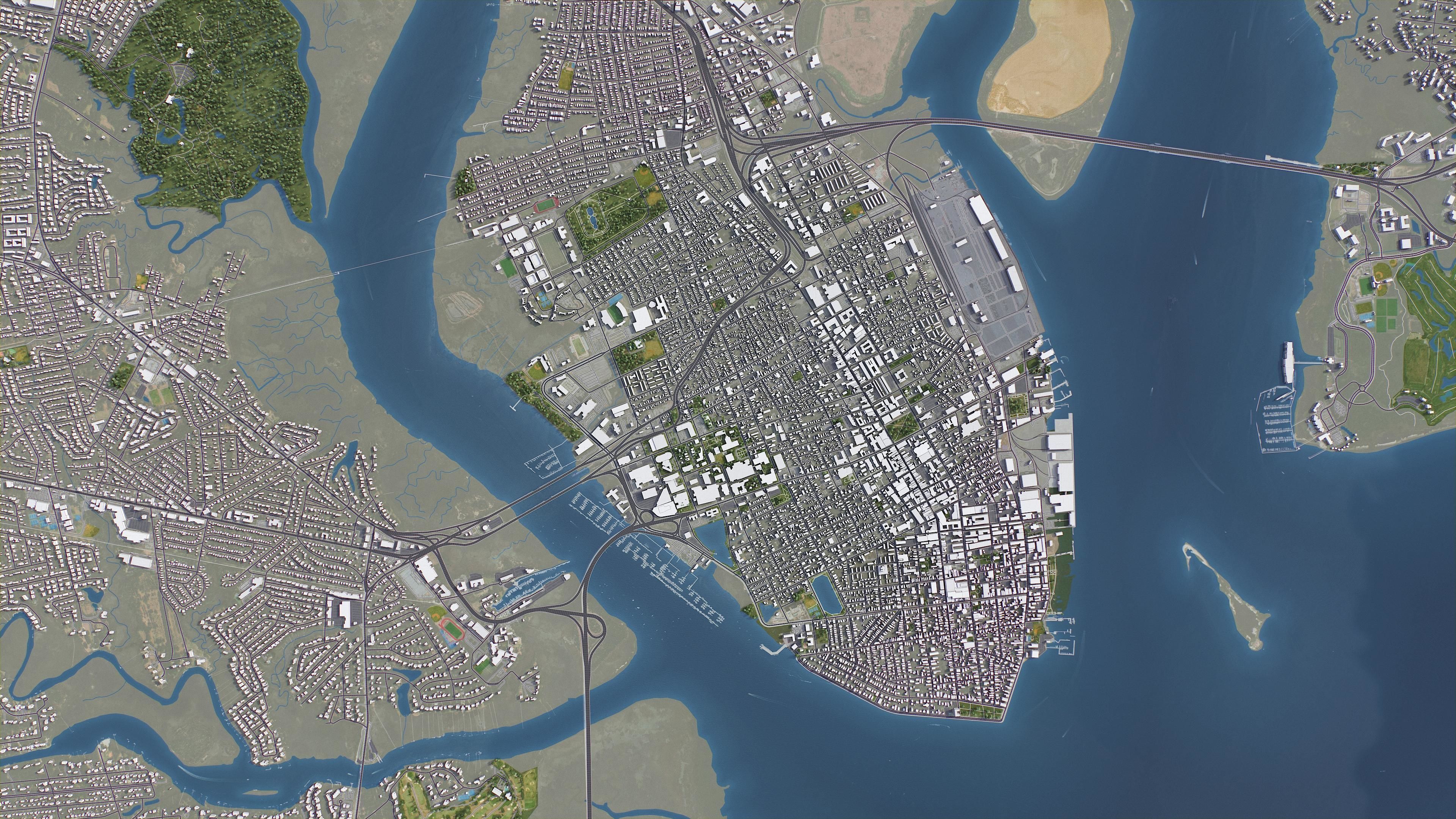 Charleston - 3D City Model Low-poly 3D model_13