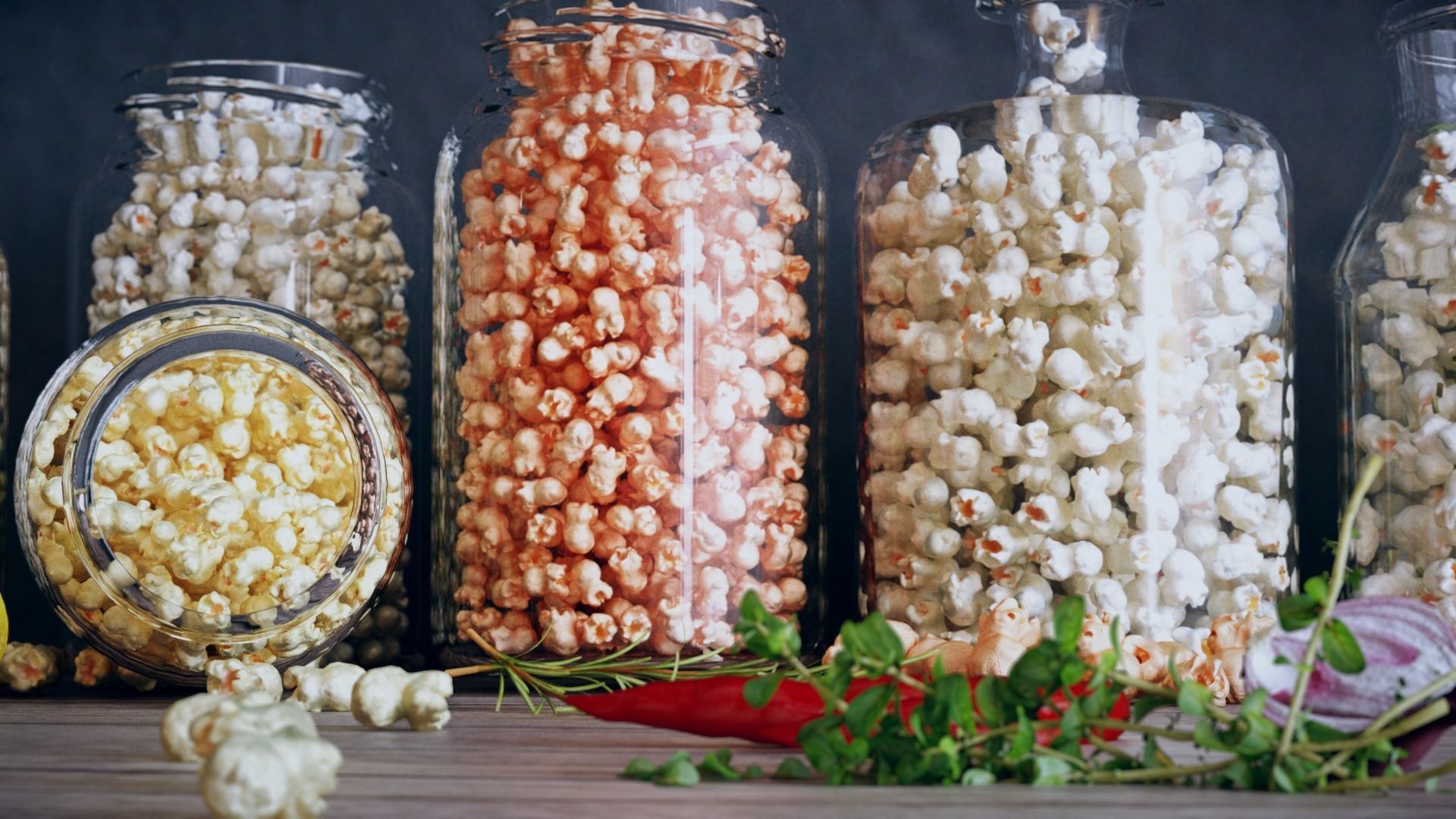 Popcorn Jars 3D model_3