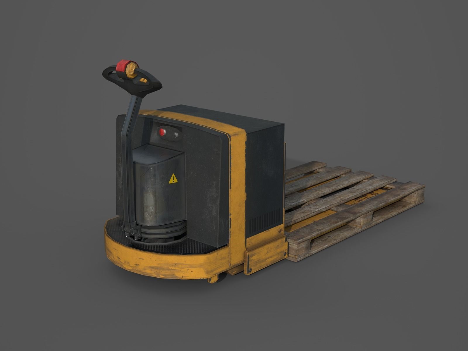 Industrial Vehicle - Pallet Truck - PBR and Game Ready Low-poly 3D model_2