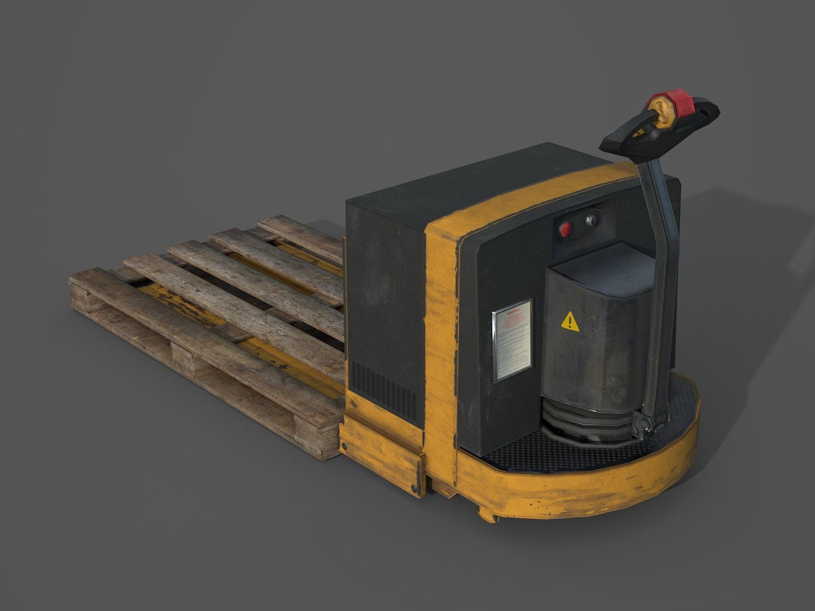 Industrial Vehicle - Pallet Truck - PBR and Game Ready Low-poly 3D model_1