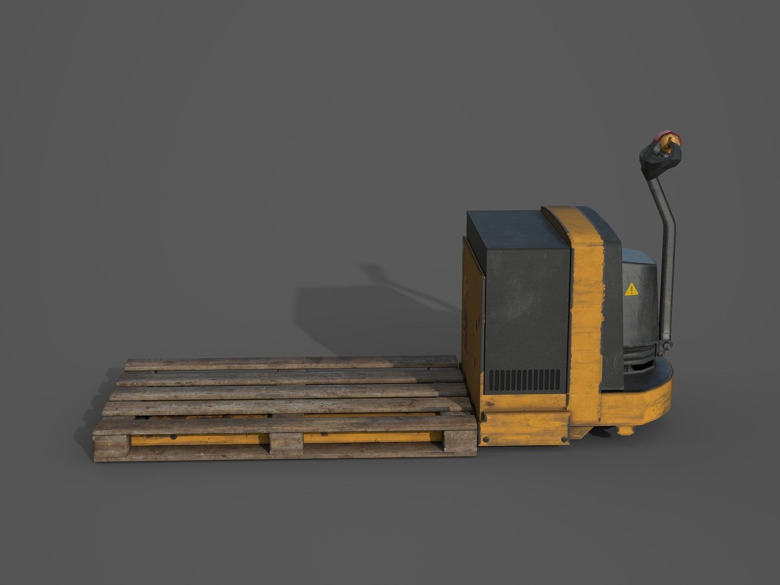 Industrial Vehicle - Pallet Truck - PBR and Game Ready Low-poly 3D model_6