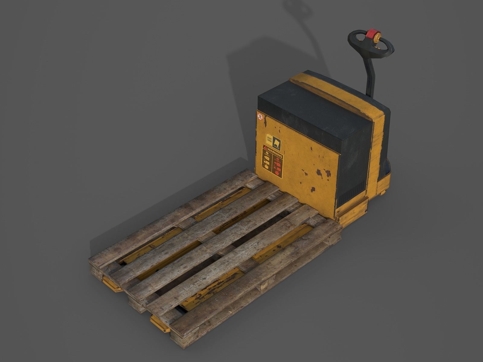 Industrial Vehicle - Pallet Truck - PBR and Game Ready Low-poly 3D model_5