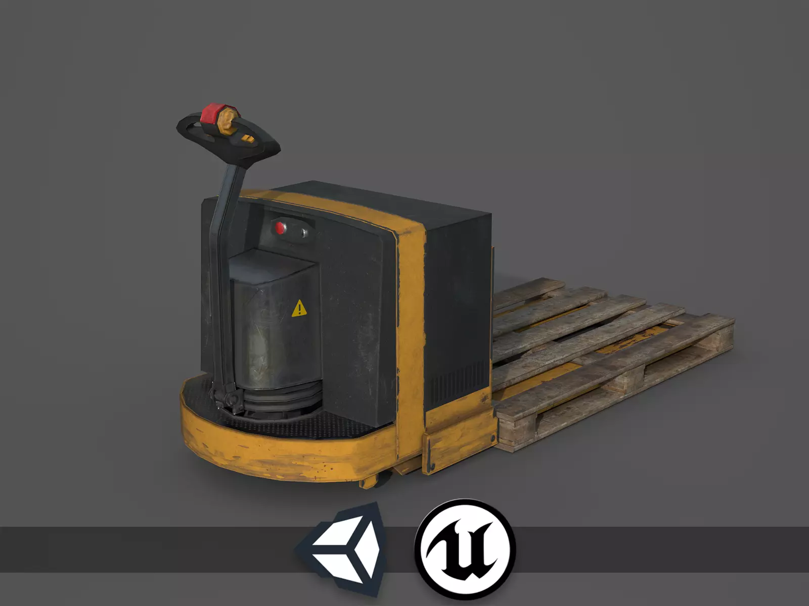 Industrial Vehicle - Pallet Truck - PBR and Game Ready Low-poly 3D model_0