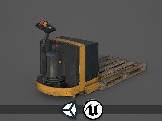 Industrial Vehicle - Pallet Truck - PBR and Game Ready Low-poly 3D model