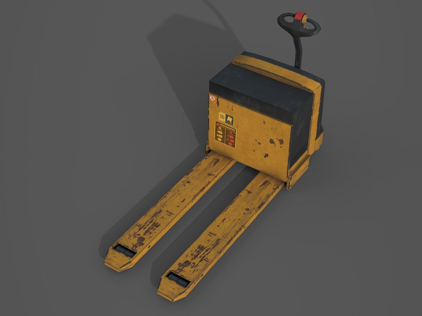 Industrial Vehicle - Pallet Truck - PBR and Game Ready Low-poly 3D model_10