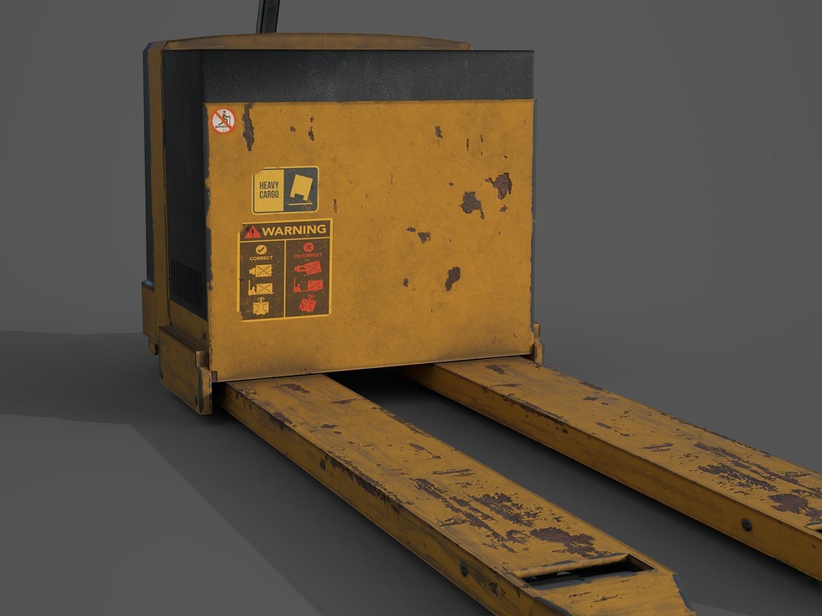 Industrial Vehicle - Pallet Truck - PBR and Game Ready Low-poly 3D model_11