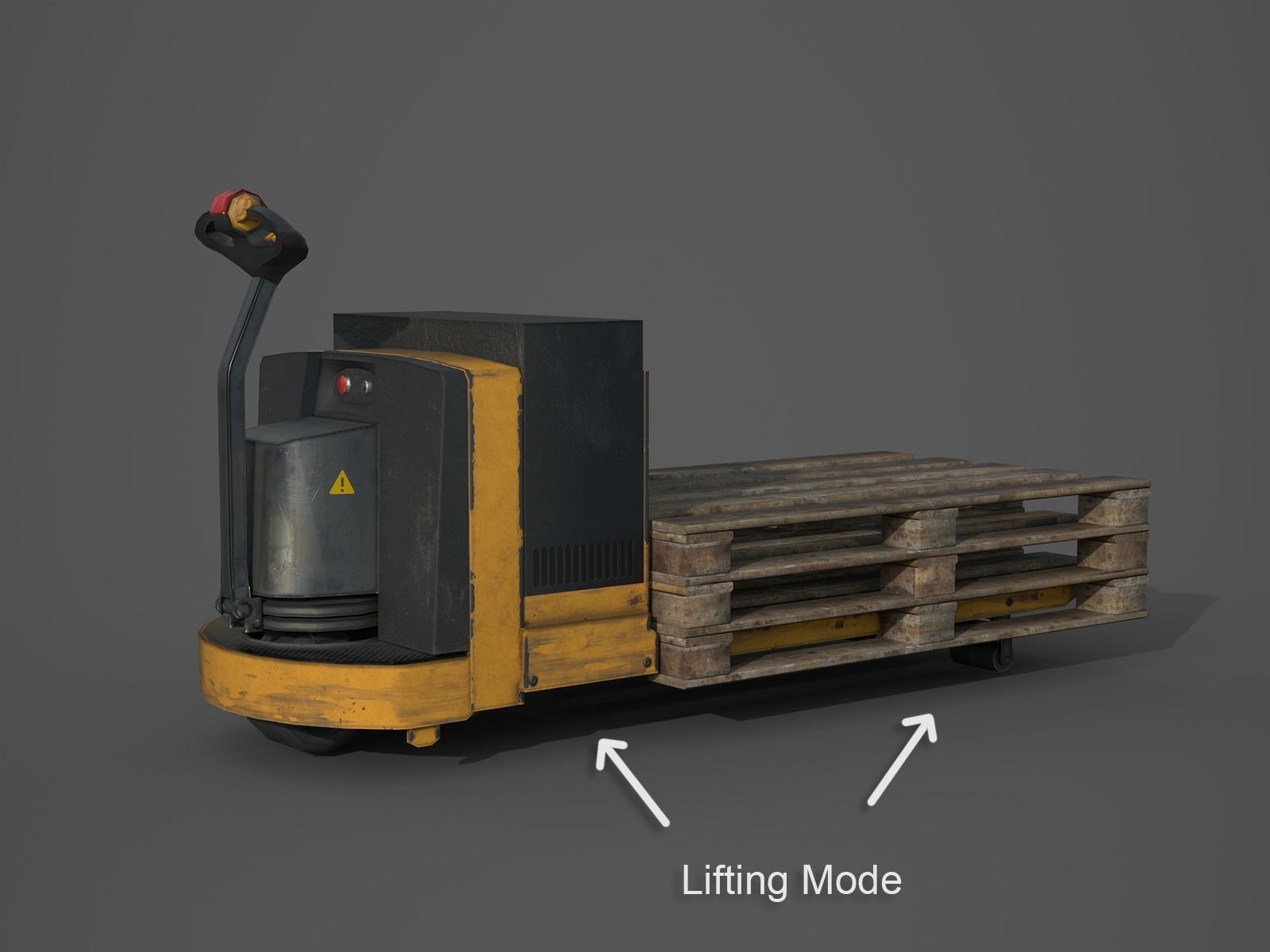 Industrial Vehicle - Pallet Truck - PBR and Game Ready Low-poly 3D model_12
