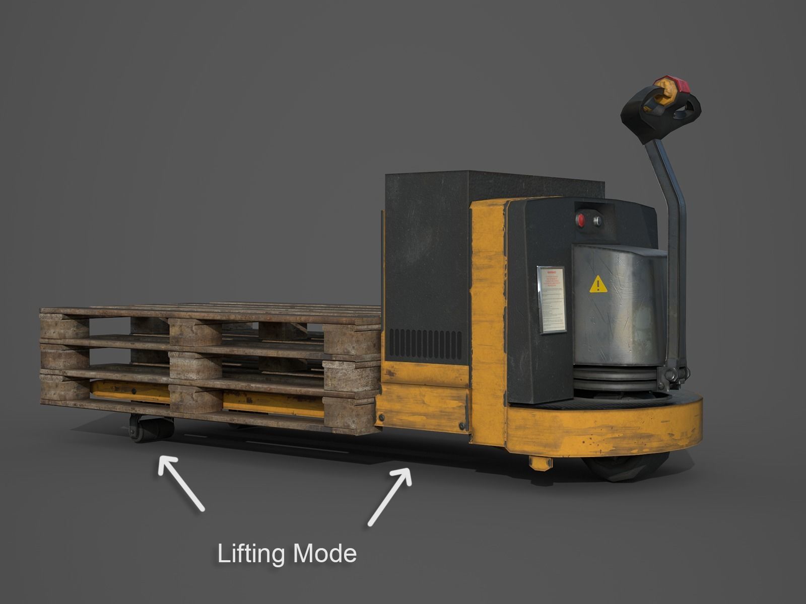 Industrial Vehicle - Pallet Truck - PBR and Game Ready Low-poly 3D model_13