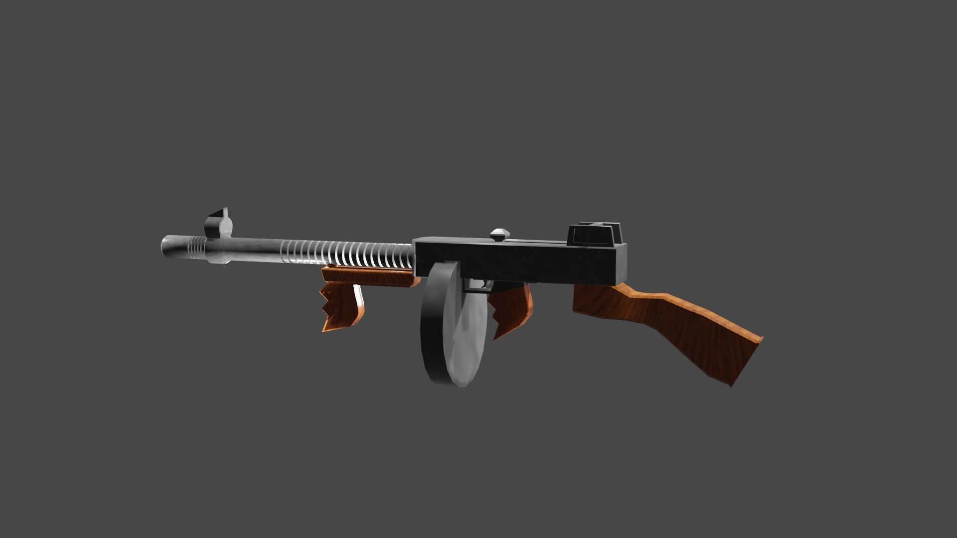 tommy gun  3D model_2