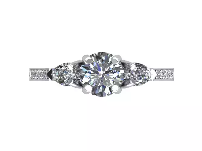 JEWELRY ENGAGEMENT RING STL FILE FOR DOWNLOAD AND PRINT- CC45