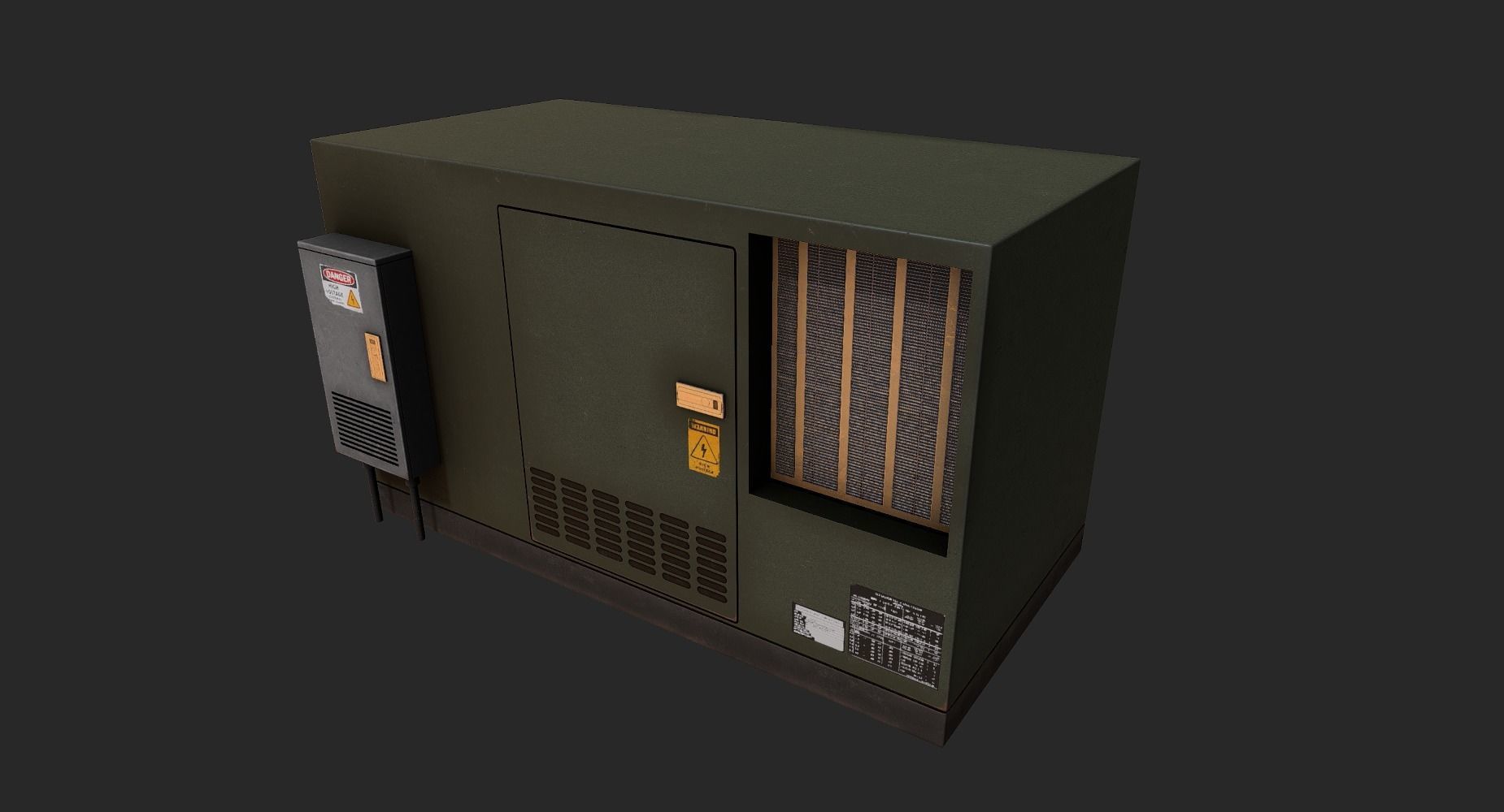 Electrical Box 5 Low-poly 3D model_2