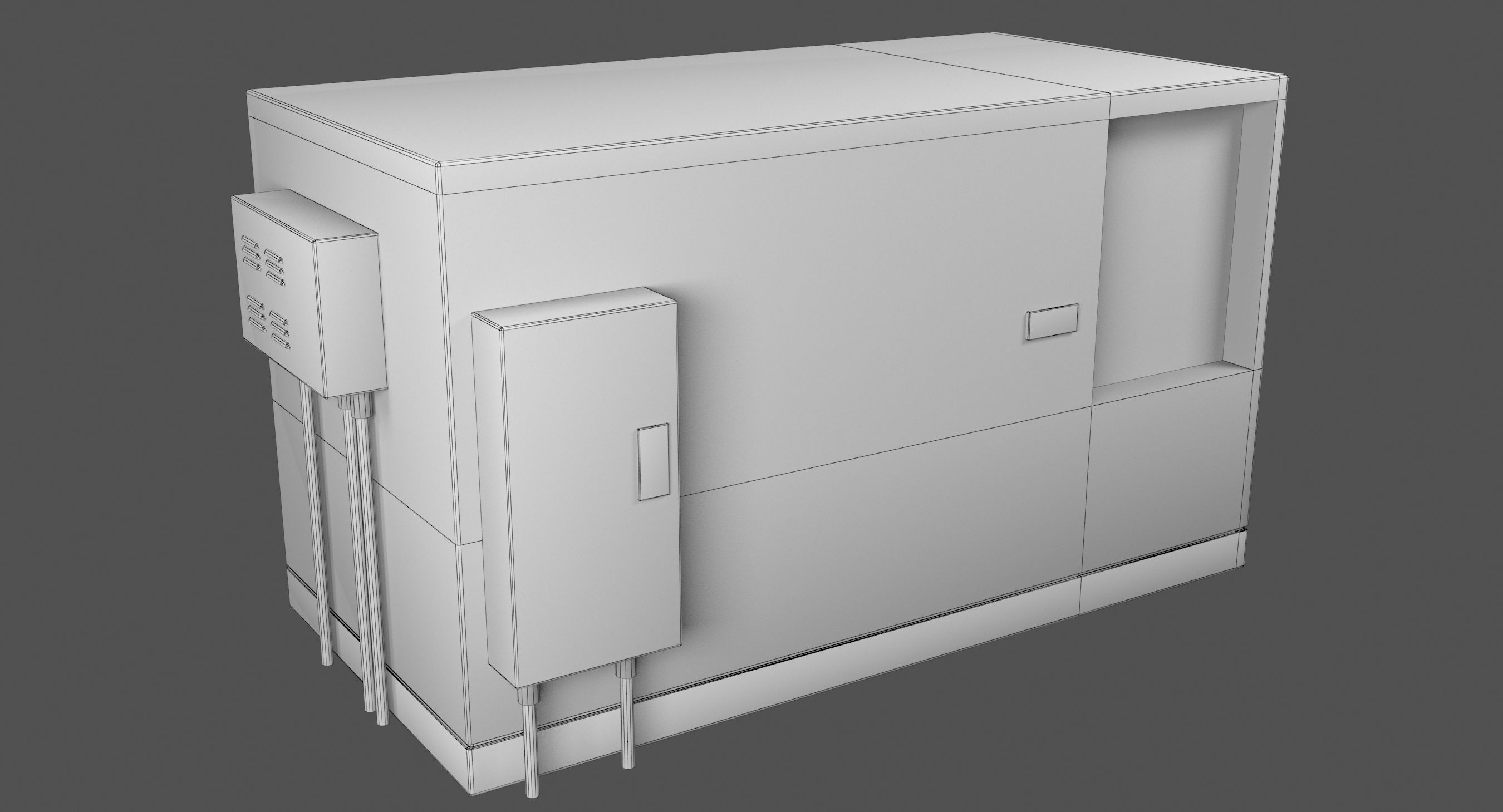 Electrical Box 5 Low-poly 3D model_5