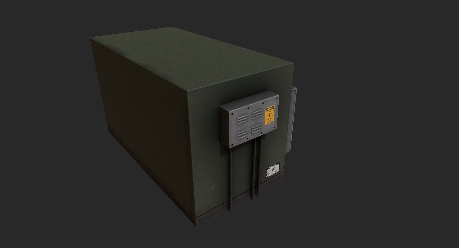 Electrical Box 5 Low-poly 3D model_3